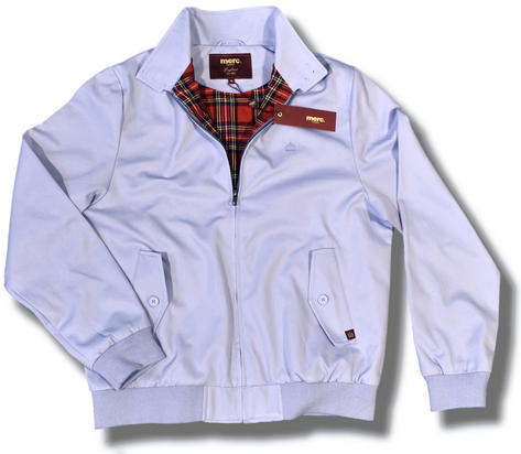 New Merc London Mod Slim Fit Harrington Jacket Sky Blue Preview